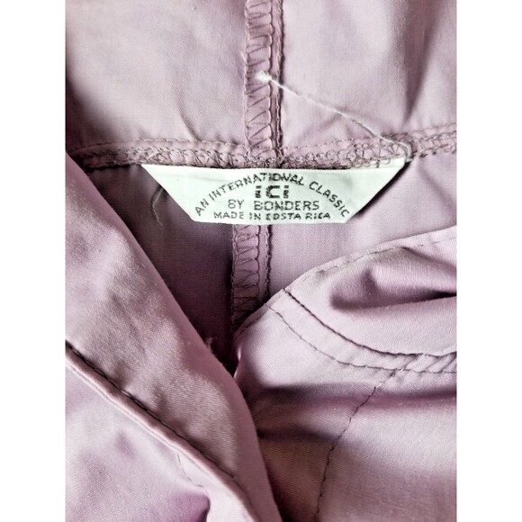 Vintage ICI by Bonders Purple Trench Coat Button Up w/ Hood Lightweight Jacket - Picture 10 of 10